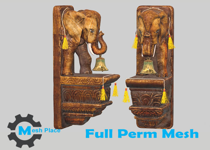 Mesh Place India PBR Elephant with Bell Full Perm