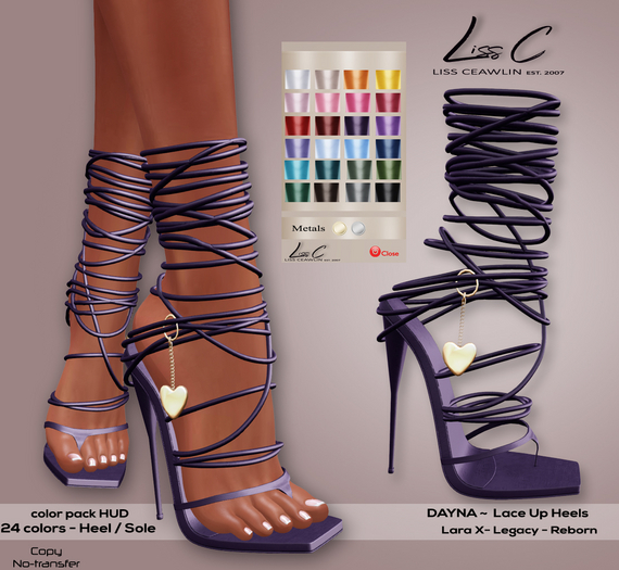 .:LC:.  Dayna Lace Up Heels [add] purple