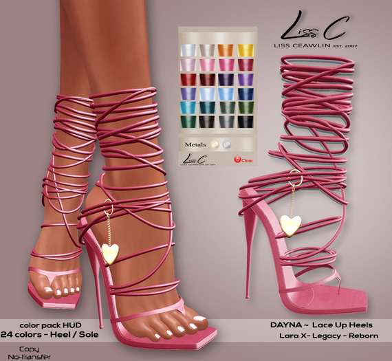 .:LC:.  Dayna Lace Up Heels [add] rose