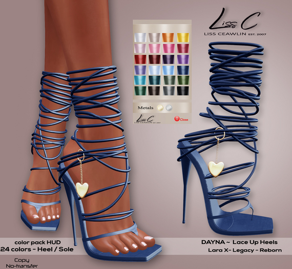 .:LC:.  Dayna Lace Up Heels [add] blue