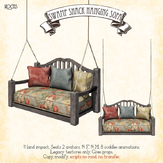 [noctis] Swamp shack hanging sofa/light