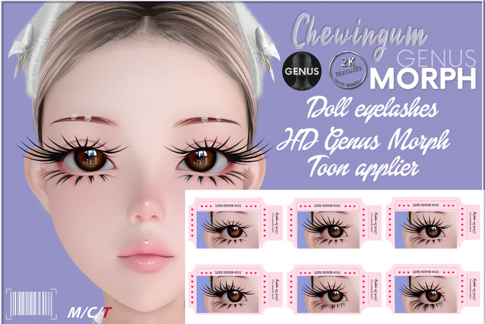Chewingum DOLL EYELASHES FOR GENUS MORPH TOON APPLIER BOX