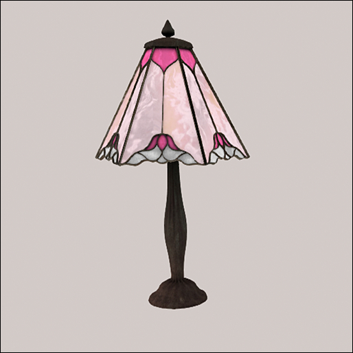 [ free bird ] Stained Glass Lamp - Pink Tulips
