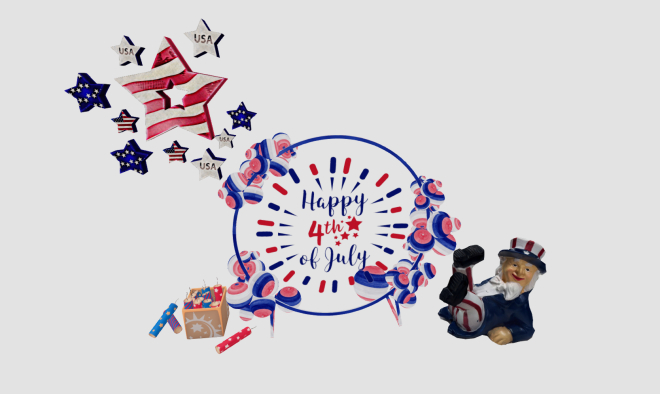 Happy 4th of july Uncle Sam & Stars