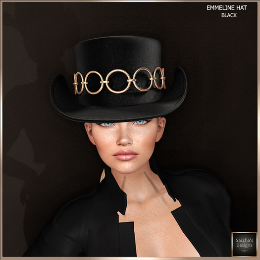 SAS - Emmeline Black Top Hat 