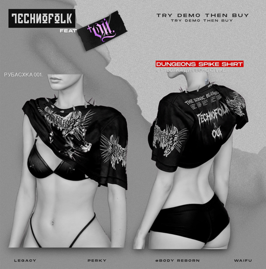 TECHNOFOLK x Oui_Dungeons Spike Shirt_001.