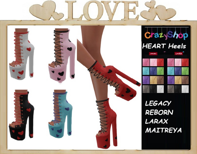 Crazy Heart Heels