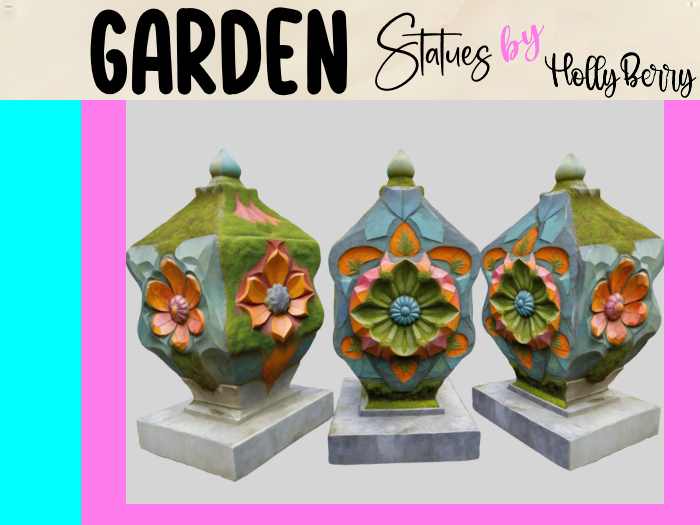 HB: Ornate Floral Stone Statue FuLL PERM