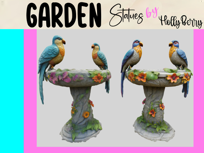 HB: Parrot Birdbath FuLL PERM