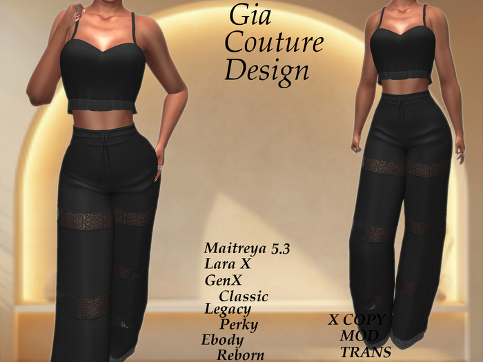 "GCD" Liesel Pant Outfit Black