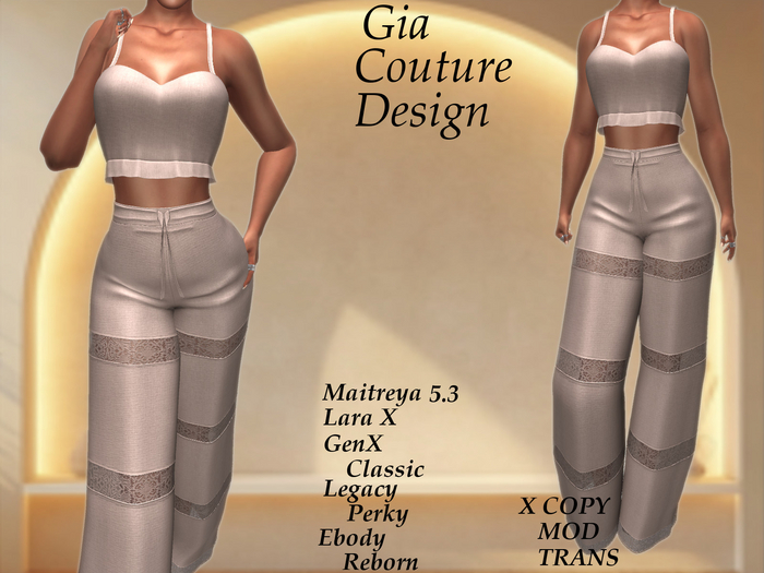 "GCD" Liesel Pant Outfit Nude