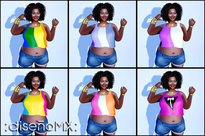 Pride :dMX: Crop Top (Piggu - June Compatible) 