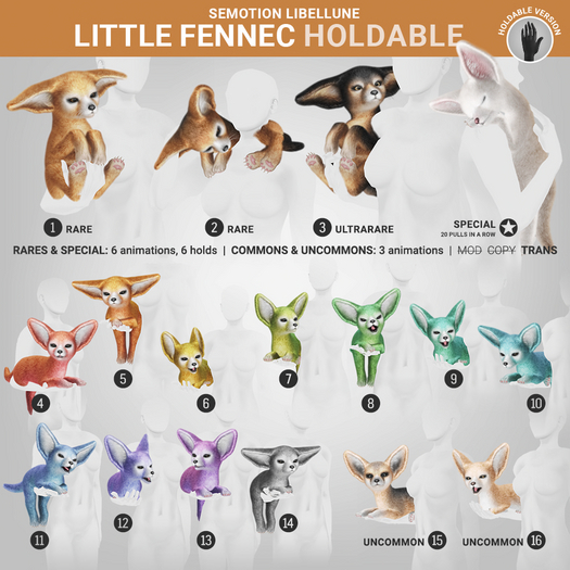 SEmotion Libellune Little Fennec Holdable ULTRARARE 03
