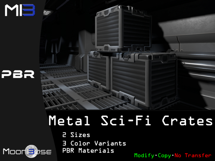 [MB3] Metal Sci-Fi Crates (PBR)
