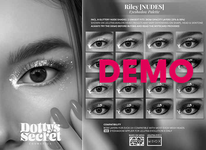 Dotty's Secret - Riley [NUDES] - Eyeshadow Palette [DEMO]