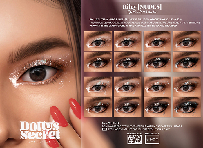 Dotty's Secret - Riley [NUDES] - Eyeshadow Palette [EVOX]