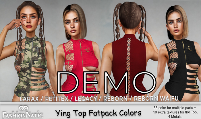 Demo Top Ying  Fatpack Colors - Reborn, Waifu, Legacy, LaraX, PetiteX FashionNatic