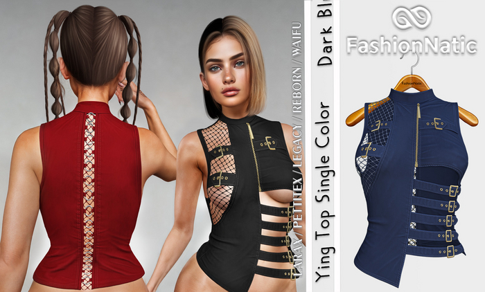 Top Ying Dark Blue - Reborn, Waifu, Legacy, LaraX, PetiteX FashionNatic