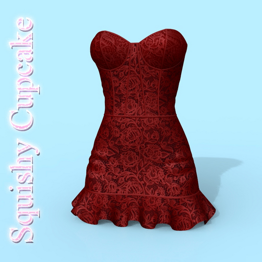 Red Wave Dress Waifu