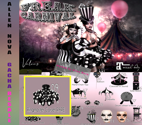 ❣️ 09. Freak Carnival Ringmaster Corset RARE - VULNUS - SALE !