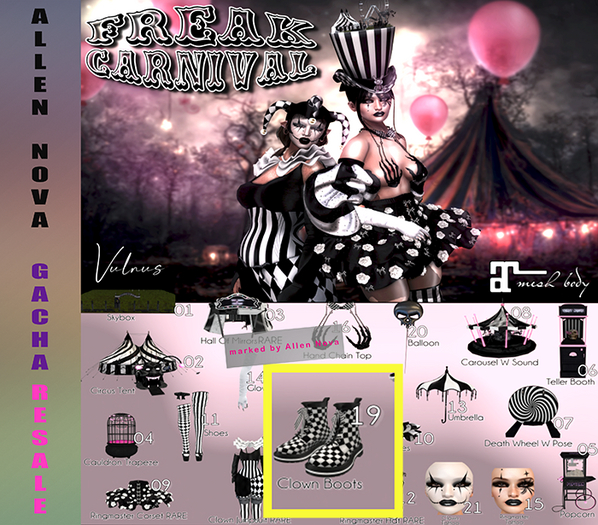 ❣️ 19. Freak Carnival Clown Boots - VULNUS - SALE !