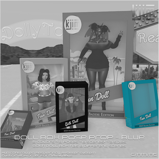 KJim: Doll Box Pose Prop - Blue