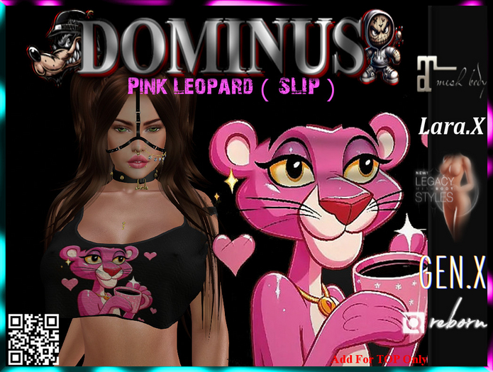 ~DOMINUS~Pink Leopard ( SLIP ) T (ADD)