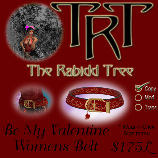 Be My Valentine Womens Belt - Boxed
