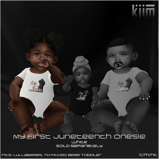KJim: My First Juneteenth Onesie - White