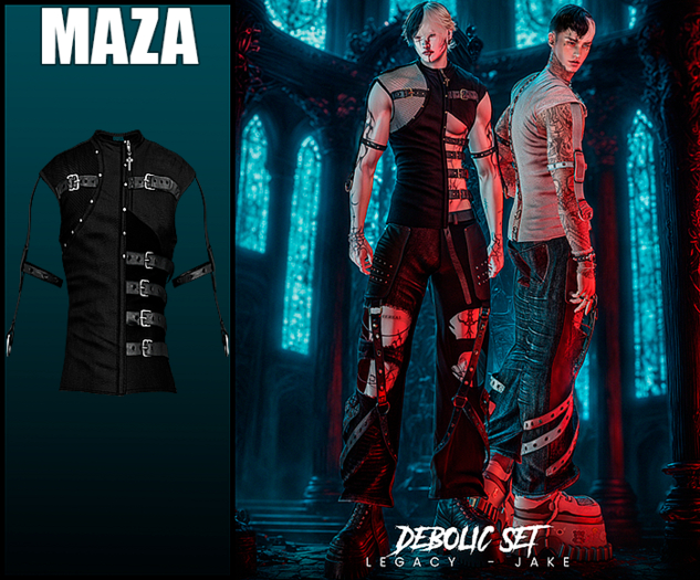 MAZA - Debolic Waistcoat - BLACK