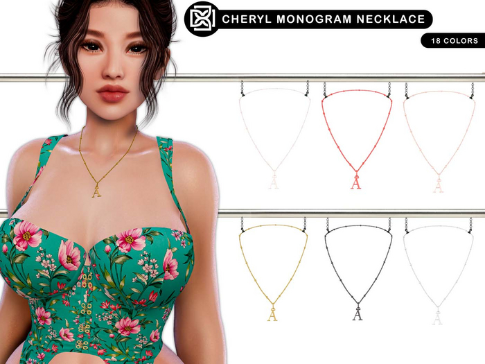 Addams - Cheryl Monogram Necklace #FATPACK