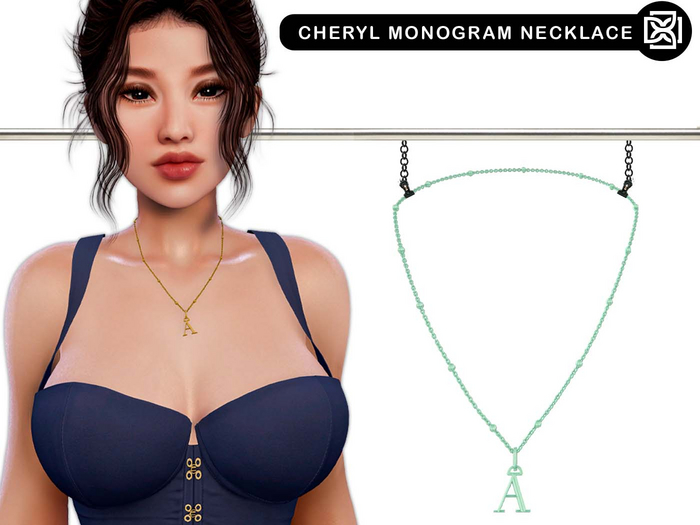 Addams - Cheryl Monogram Necklace #03