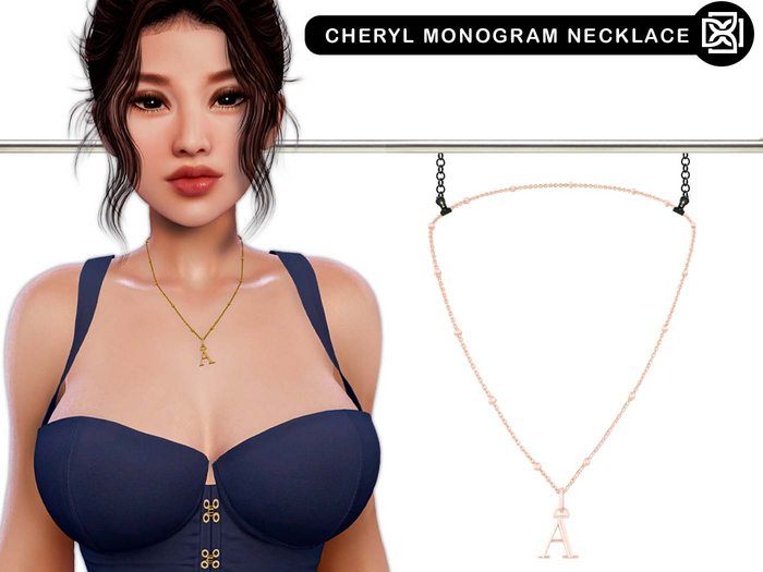 Addams - Cheryl Monogram Necklace #13