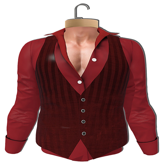 [C.YFashion]*JAIDEN*Shirt&Vest Red(ADD ME)