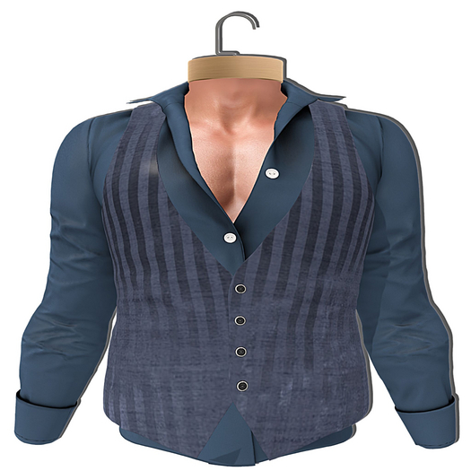 [C.YFashion]*JAIDEN*Shirt&Vest Blue(ADD ME)