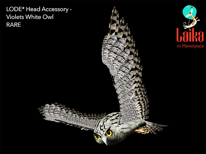 *LODE* Head Accessory - Violets White Owl RARE