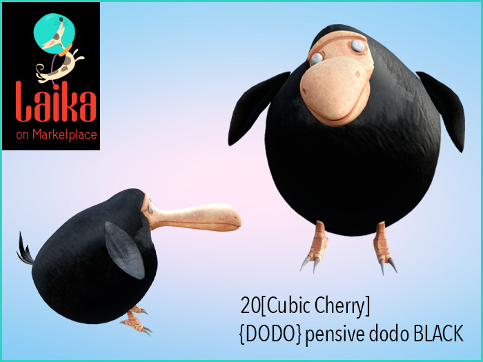 20[Cubic Cherry] {DODO} pensive dodo BLACK