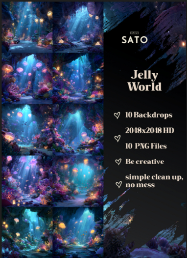 SATO - Jelly World backdrops (UNPACK)