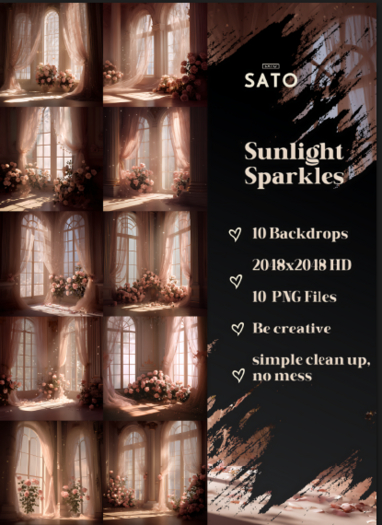 SATO - Sunlight Sparkles backdrops (UNPACK)