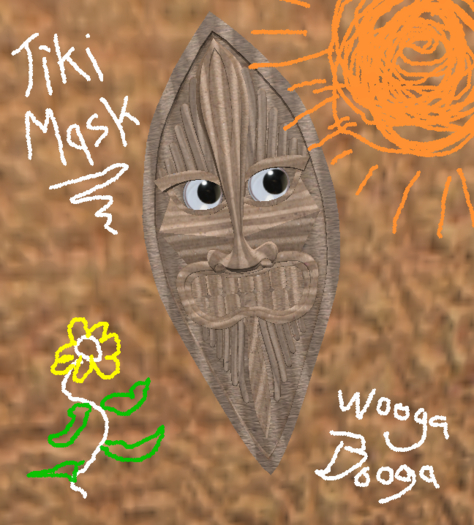 Cardboard Tiki Mask