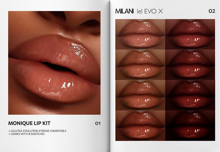 MILANI - "MONIQUE" LIP KIT / DEMO