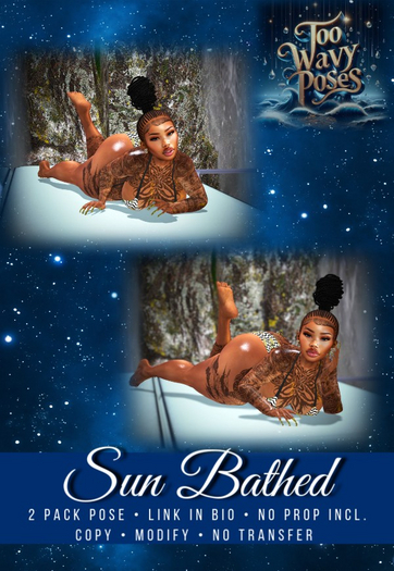 "SUN BATHE" 2PK TWP