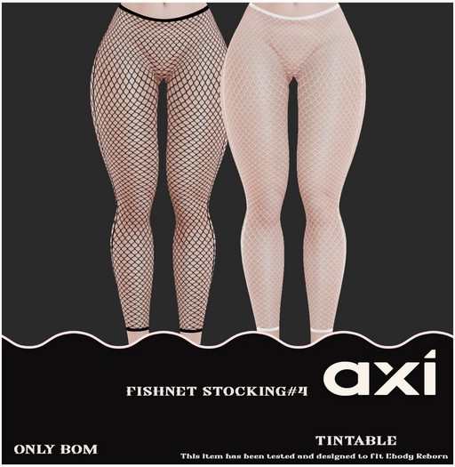 AXI-Fishnet Stocking#4 Only Bom-Tintable