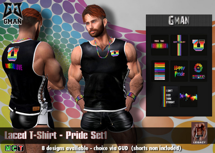 [GMan] PR - Laced T-Shirt Pride Set1_LEG