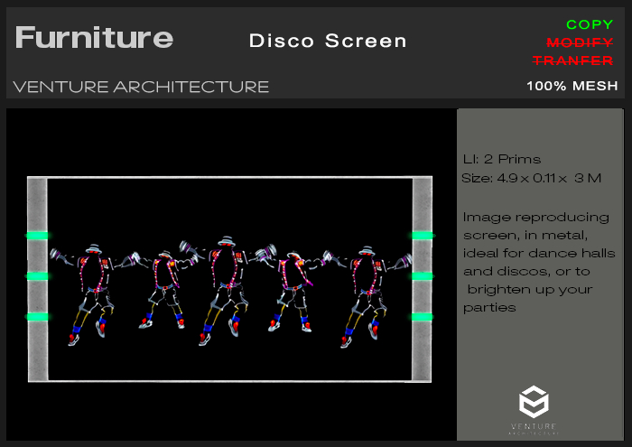 Venture:  "Disco Screen" -Mesh Furniture-
