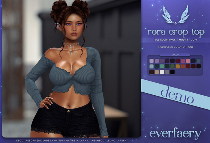everfaery - Rora Crop Top: DEMO