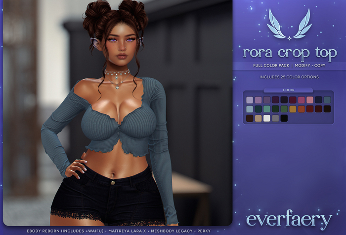 everfaery - Rora Crop Top: All Sizes