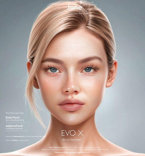 DeeTaleZ *DEMO* for LELUTKA EVOX - Jane - ALL SKINTONES