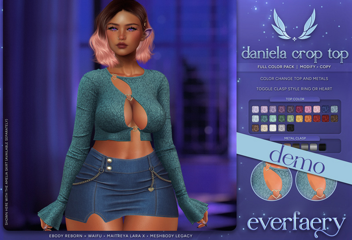 everfaery - Daniela Crop Top: DEMO