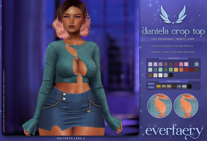 everfaery - Daniela Crop Top: LaraX